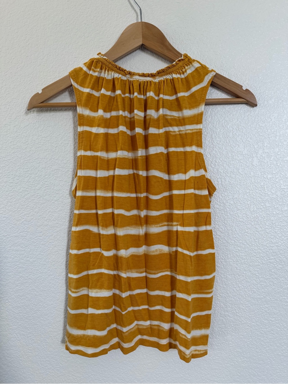 Simply Vera Vera Wang Mustard and White Striped Tank - Picture 5 of 5